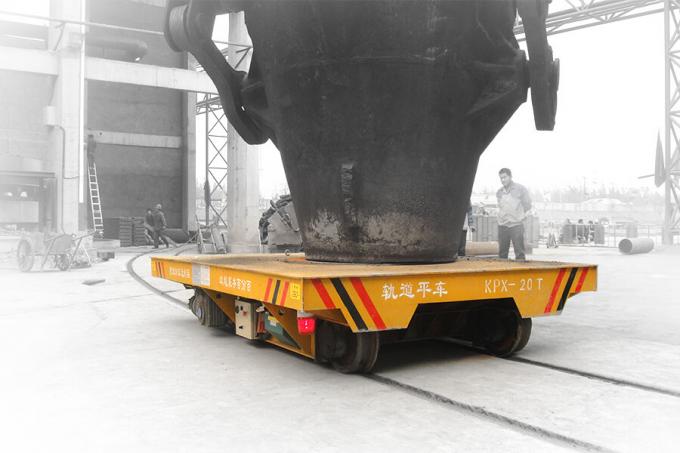 Steerable Heavy Load Ladle Transfer Car z podnoszonym stołem do przenoszenia materiałów przemysłowych