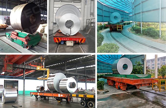 Podnośnik hydrauliczny Heavy Duty Wózek elektryczny do transportu cewek szynowych do fabryki Aluminium Stal Transport rur i cewek