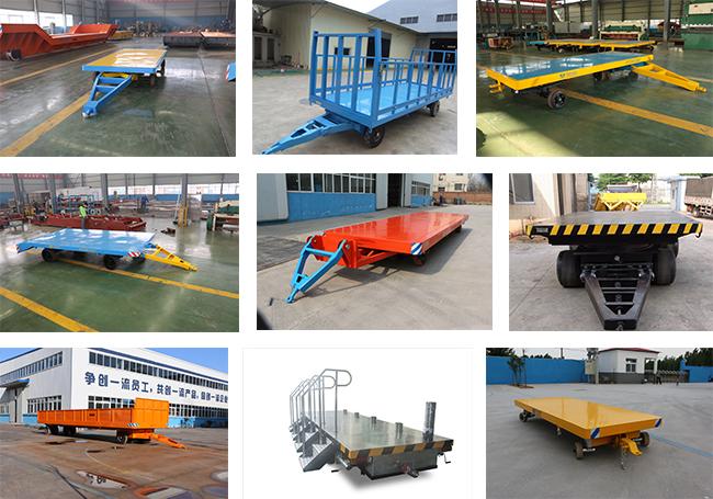 non motor heavy duty Plant Flat Bed Przyczepa do transportu materiałów wózki magazynowe